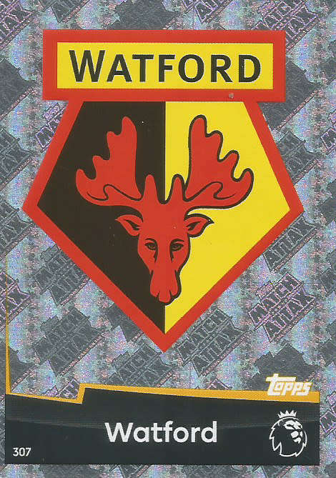 WATFORD - MATCH ATTAX 2018/2019 - SILVER "CLUB BADGE" TRADING CARD