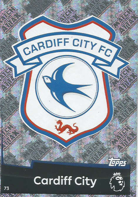 CARDIFF CITY FC - MATCH ATTAX 2018/2019 - SILVER "CLUB BADGE" TRADING CARD