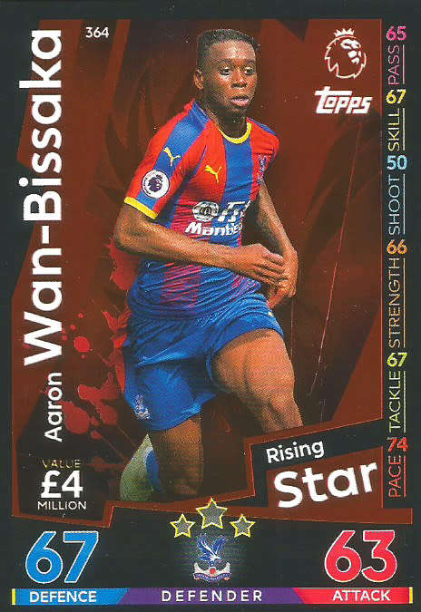 AARON BISSAKA - MATCH ATTAX 2018/2019 - SILVER "RISING STAR" TRADING CARD