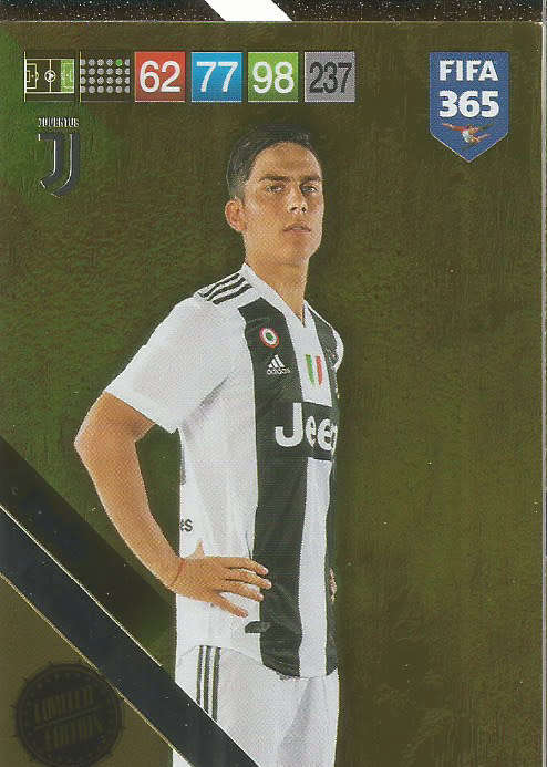 PAULO DYBALA - FIFA 365 2019 EDITION - PANINI 2019 - GOLD FOIL `LIMITED EDITION` TRADING CARD