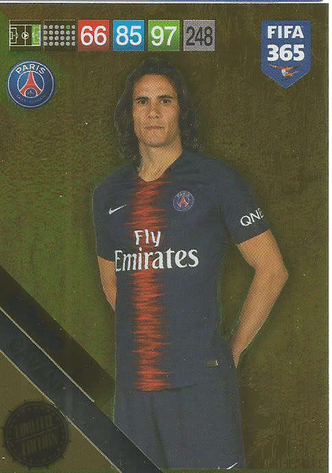 EDINSON CAVANI - FIFA 365 2019 EDITION - PANINI 2019 - GOLD FOIL `LIMITED EDITION` TRADING CARD