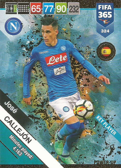 JOSE CALLEJON - FIFA 365 2019 EDITION - PANINI 2019 - GOLD FOIL `KEY PLAYER` TRADING CARD 324