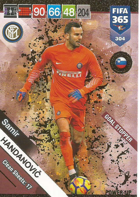 SAMIR HANDANOVIC - FIFA 365 2019 EDITION - PANINI 2019 - GOLD FOIL `GOAL STOPPER` TRADING CARD 304