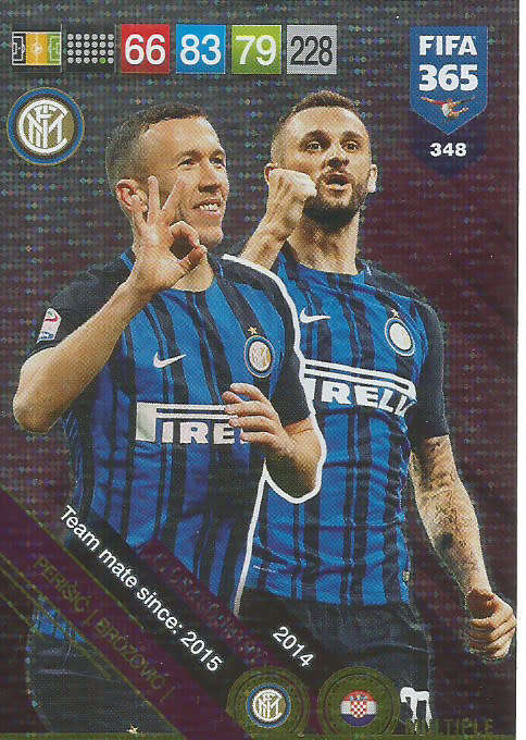 INTER MILAN  - FIFA 365 2019 EDITION - PANINI 2019 - FOIL `MULTIPLE` TRADING CARD 348