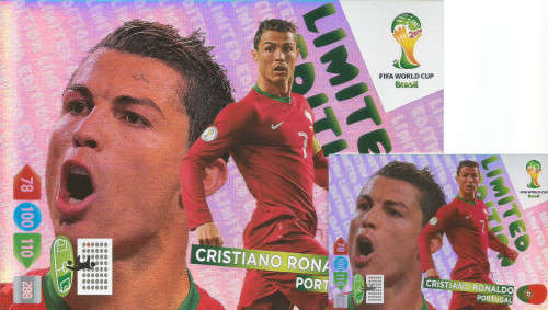 CRISTIANO RONALDO - PANINI `WORLD CUP 2014` ADRENALYN XL - RARE XXL JUMBO `LIMITED EDITION`  CARD