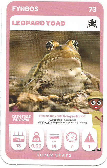PICK n PAY "SOUTH AFRICAN SUPER ANIMALS" SERIES 2  - TRADING CARD 73