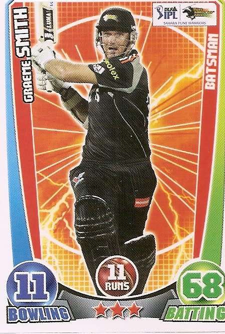 GRAEME SMITH - CRICKET ATTAX IPL LEAGUE 2012 - "BASE" TRADING CARD