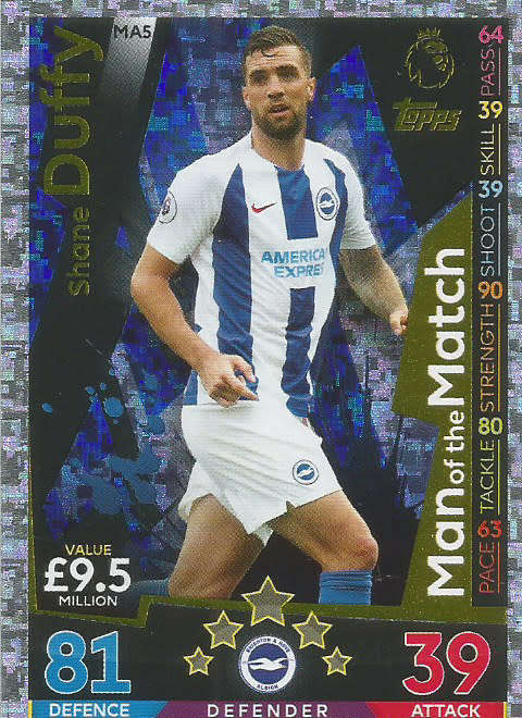 SHANE DUFFY  - MATCH ATTAX EXTRA 2019 - GOLD "MAN of the MATCH" TRADING CARD MA5