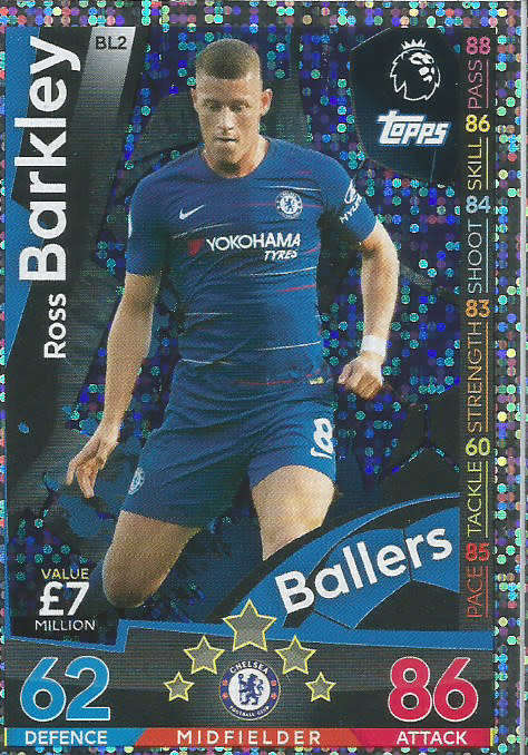 ROSS BARKLEY - MATCH ATTAX EXTRA 2019 - SILVER "BALLERS" TRADING CARD BL2