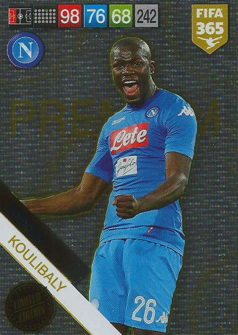 KOULIBALY - FIFA 365 2019 EDITION - PANINI 2019 - PREMIUM FOIL `LIMITED EDITION` TRADING CARD