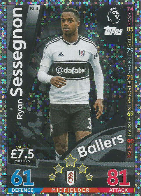RYAN SESSEGNON - MATCH ATTAX EXTRA 2019 - SILVER "BALLERS" TRADING CARD BL4