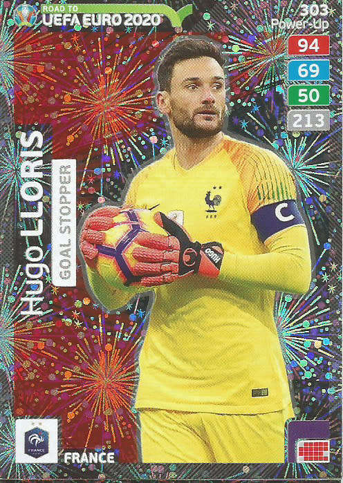 HUGO LLORIS - PANINI "ROAD TO EURO 2020 - "GOAL STOPPER" FOIL TRADING CARD 303