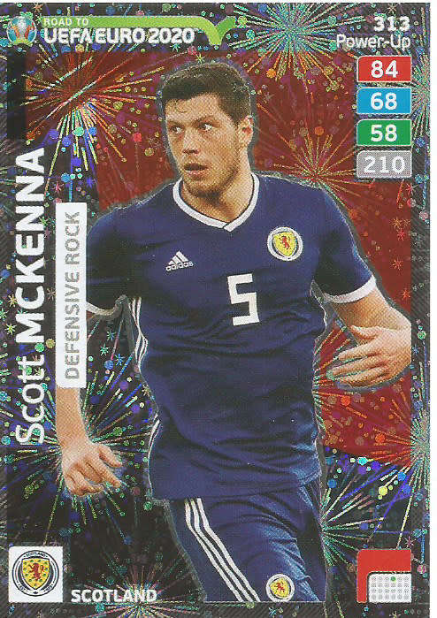 SCOTT MCKENNA - PANINI "ROAD TO EURO 2020 - "DEFENSIVE ROCK" FOIL TRADING CARD 313