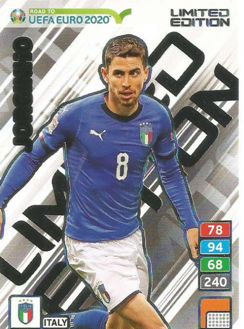 JORGINHO  - PANINI "ROAD TO EURO 2020"  - "LIMITED EDITION" TRADING CARD