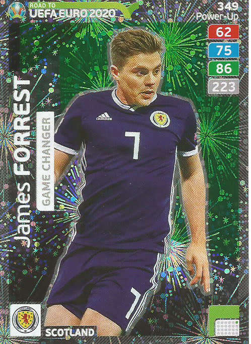 JAMES FORREST - PANINI "ROAD TO EURO 2020 - "GAME CHANGER" FOIL TRADING CARD 349
