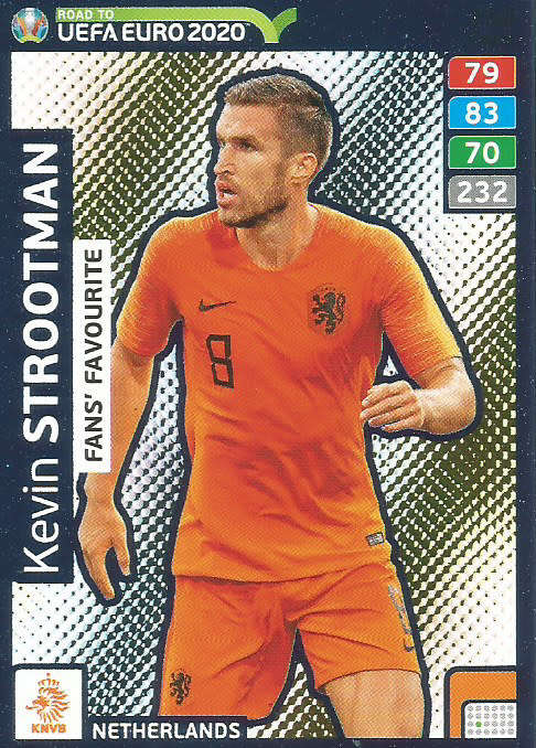 KEVIN STROOTMAN - PANINI "ROAD TO EURO 2020 - "FANS FAVOURITE" FOIL TRADING CARD 260