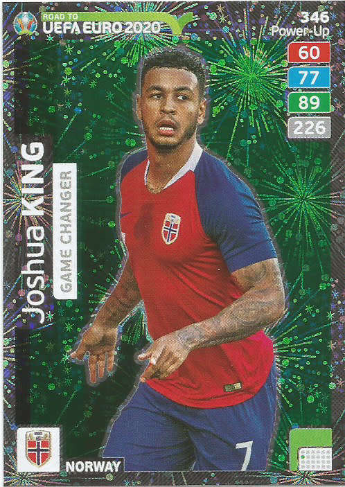 JOSHUA KING - PANINI "ROAD TO EURO 2020 - "GAME CHANGER" FOIL TRADING CARD 346