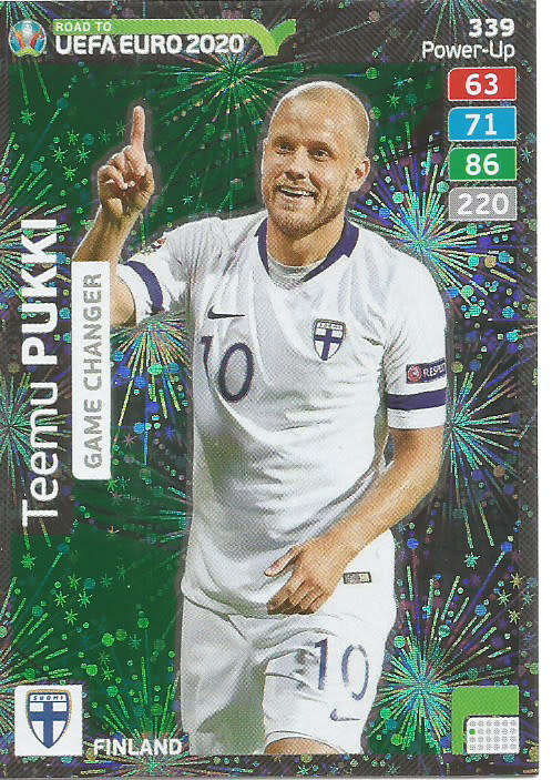 TEEMU PUKKI - PANINI "ROAD TO EURO 2020 - "GAME CHANGER" FOIL TRADING CARD 339