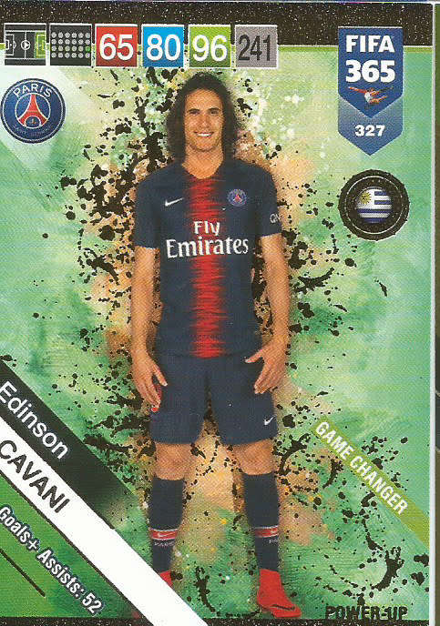 EDINSON CAVANI - FIFA 365 2019 EDITION - PANINI 2019 - GOLD FOIL `GAME CHANGER` TRADING CARD 327
