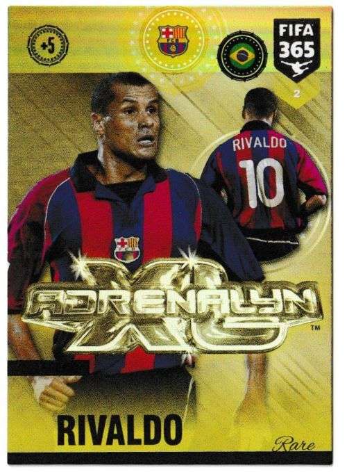 RIVALDO - FIFA 365 2019 EDITION - PANINI 2019 - GOLD FOIL `LEGEND MASTER` TRADING CARD 2