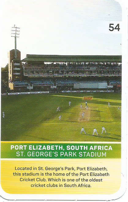 PICK&PAY "S.A. CRICKET SUPERCARDS"  TRADING CARD 54