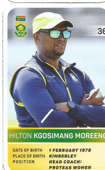 HILTON MOREENG - PICK&PAY "S.A. CRICKET SUPERCARDS"  TRADING CARD 36