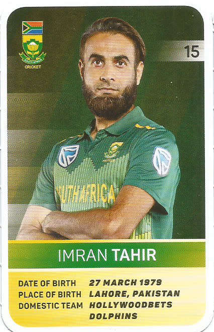 IMRAN TAHIR - PICK&PAY "S.A. CRICKET SUPERCARDS"  TRADING CARD 15
