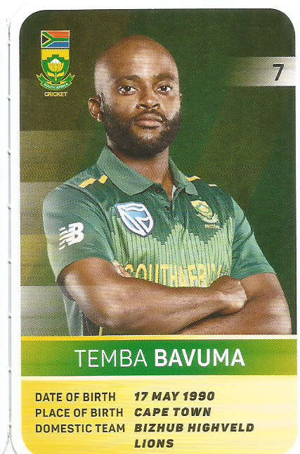 TEMBA BAVUMA - PICK&PAY "S.A. CRICKET SUPERCARDS"  TRADING CARD 7