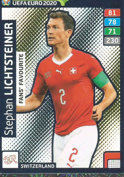 STEPHAN LICHTSTEINER - PANINI "ROAD TO EURO 2020 - "FANS FAVOURITE" FOIL TRADING CARD 271