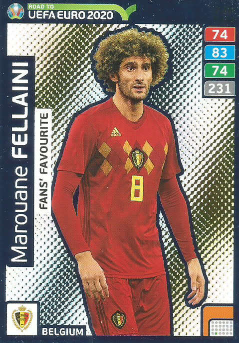 MAROUANE FELLAINI - PANINI "ROAD TO EURO 2020 - "FANS FAVOURITE" FOIL TRADING CARD 236