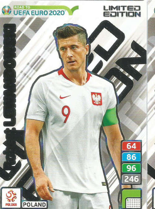 ROBERT LEWANDOWSKI - PANINI "ROAD TO EURO 2020"  - "LIMITED EDITION" TRADING CARD