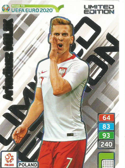 ARKA. MILIK - PANINI "ROAD TO EURO 2020"  - "LIMITED EDITION" TRADING CARD