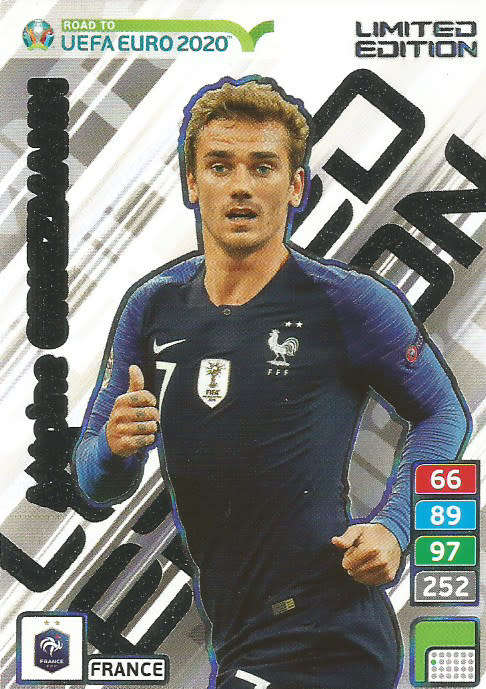 A. GRIEZMANN - PANINI "ROAD TO EURO 2020"  - "LIMITED EDITION" TRADING CARD