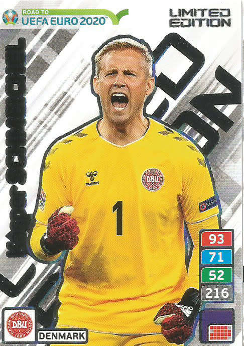 KASPER SCHMEICHEL - PANINI "ROAD TO EURO 2020"  - "LIMITED EDITION" TRADING CARD