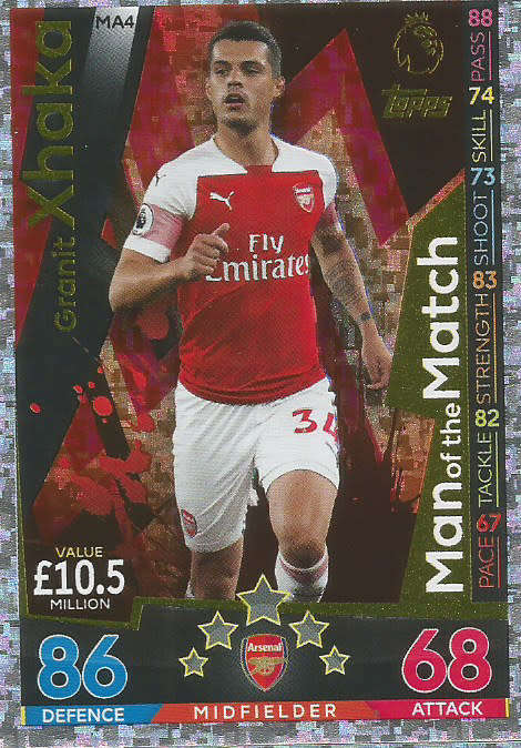 ARSENAL FC - MATCH ATTAX EXTRA 2019 - COMPLETE SET of 11 "BASE & FOIL"  TRADING CARDS