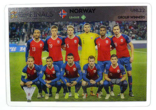 NORWAY  -  "ROAD TO EURO 2020"  - "NATIONS LEAGUE FINALS" " ULTRA CLEAR"  TRADING CARD UNL12