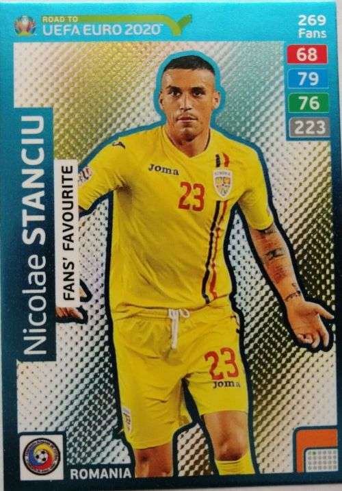 NICOLAE STANCIU - PANINI "ROAD TO EURO 2020 - "FANS FAVOURITE" FOIL TRADING CARD 269