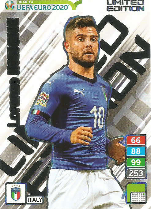 LORENZO INSIGNE  - PANINI "ROAD TO EURO 2020"  - "LIMITED EDITION" TRADING CARD