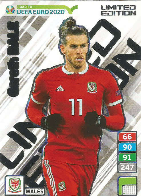 GARETH BALE  - PANINI "ROAD TO EURO 2020"  - "LIMITED EDITION" TRADING CARD