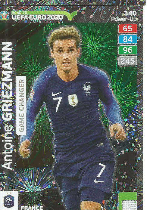ANTOINE GRIEZMANN - PANINI "ROAD TO EURO 2020 - "GAME CHANGER" FOIL TRADING CARD 340