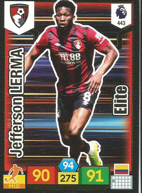 JEFFERSON LERMA - EPL ADRENALYN XL 2019/20 - FOIL "ELITE" TRADING CARD 443