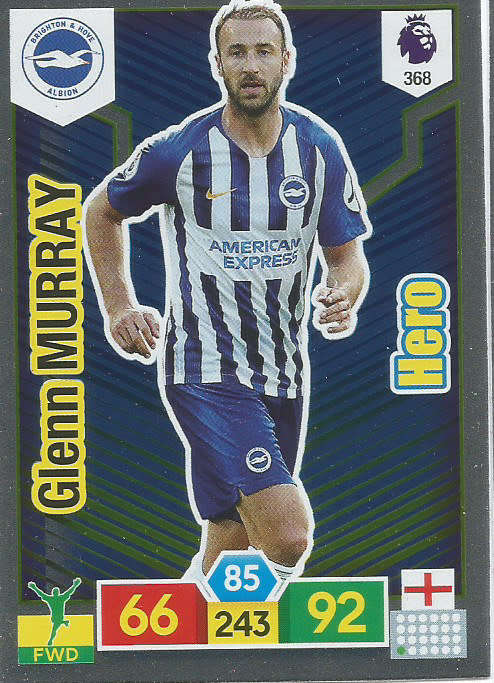 GLENN MURRAY - EPL ADRENALYN XL 2019/20 - FOIL "HERO" TRADING CARD 368