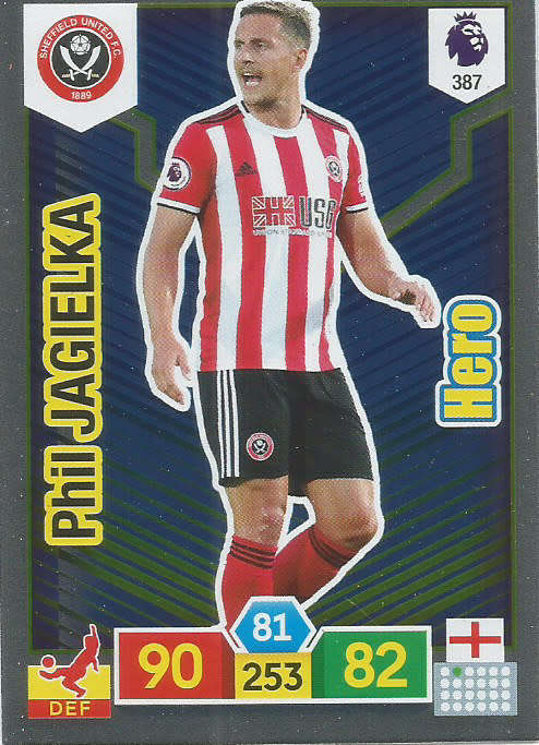 PHIL JAGIELKA - EPL ADRENALYN XL 2019/20 - FOIL "HERO" TRADING CARD 387
