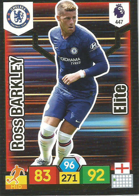 ROSS BARKLEY - EPL ADRENALYN XL 2019/20 - FOIL "ELITE" TRADING CARD 447
