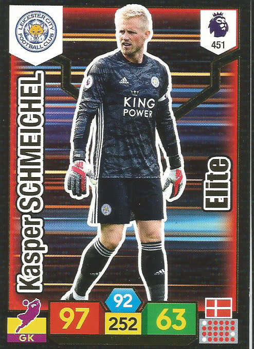 KASPER SCHMEICHEL - PANINI EPL ADRENALYN XL 2019/20 - FOIL "ELITE" TRADING CARD 451