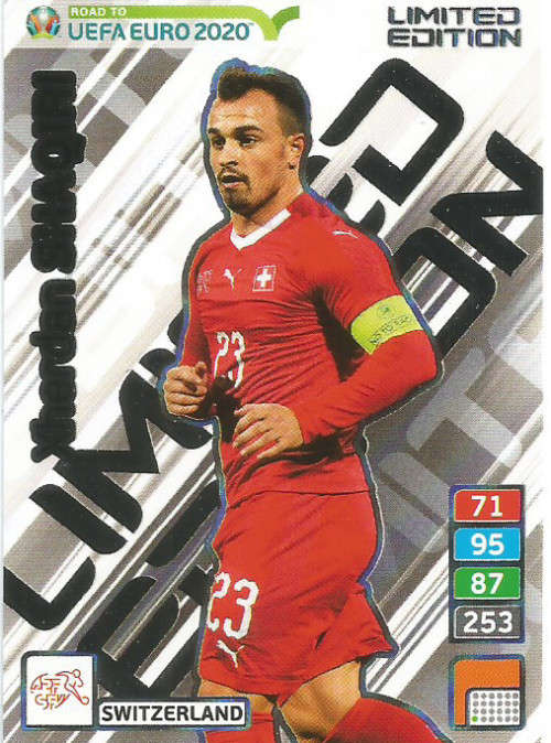 XHERDAN SHAQIRI - PANINI "ROAD TO EURO 2020"  - "LIMITED EDITION" TRADING CARD