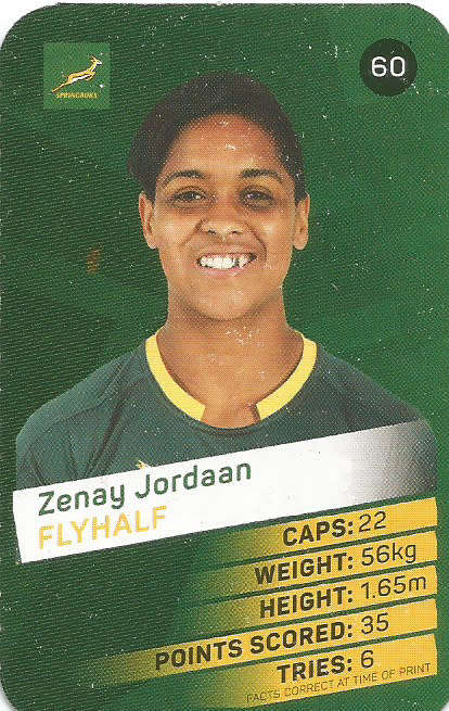 ZENAY JORDAAN -  2019 Pick and Pay Rugby World Cup COLLECTION CARD 60
