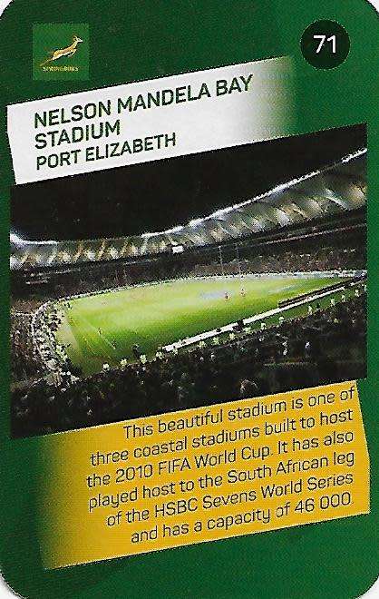 NELSON MANDELA BAY STADIUM -  2019 Pick n Pay Rugby World Cup  COLLECTION CARD 71