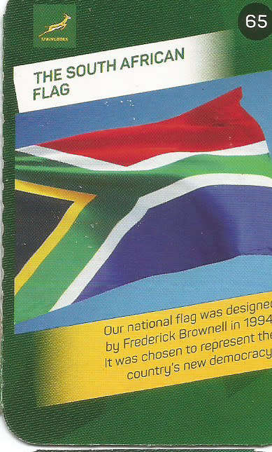 SOUTH AFRICAN FLAG -  2019 Pick n Pay Rugby World Cup  COLLECTION CARD 65