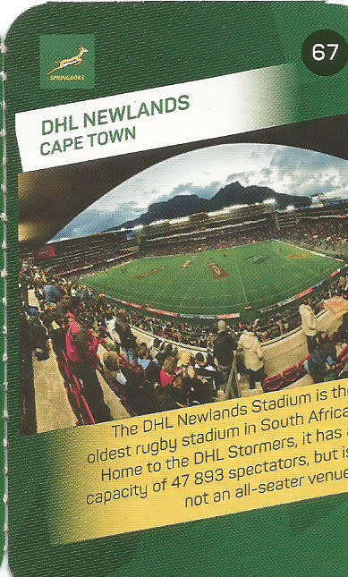 NEWLANDS STADIUM -  2019 Pick n Pay Rugby World Cup  COLLECTION CARD 67
